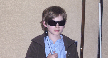As a young boy, Jamison received a Perkins Brailler at the NFB of Indiana state convention in 2010.